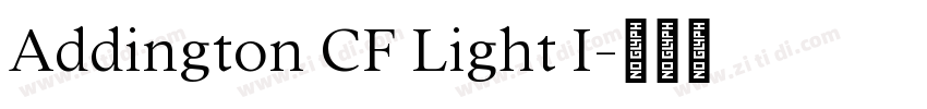 Addington CF Light I字体转换